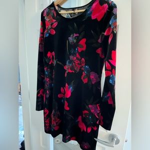Velvet floral dress